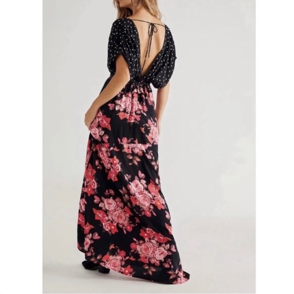 Free People Juniper Maxi Dress Floral Polka Dot Size XS NWOT - Picture 2 of 8